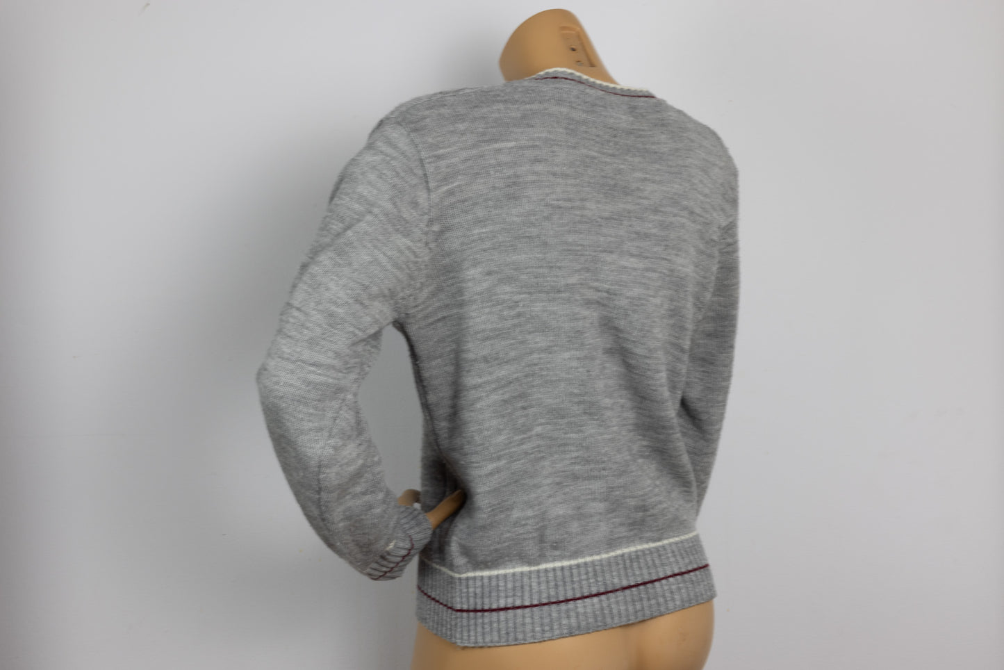 Grey V-Neck Sweater